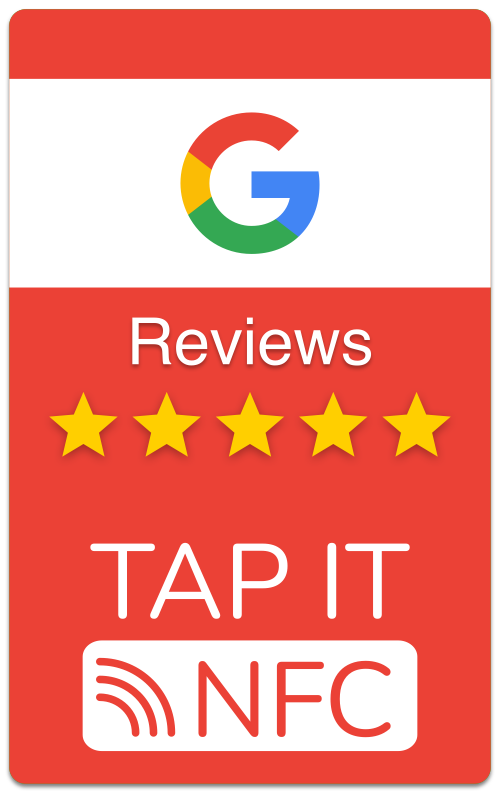 Google Reviews NFC Embedded Card - Tap It!